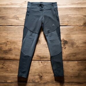 Adidas Climalite Leggings Gray Black Colorblock Compression Pants Women’s M‎